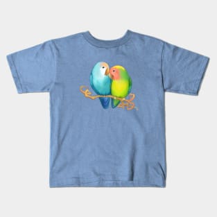 Pastel Lovebirds Kids T-Shirt